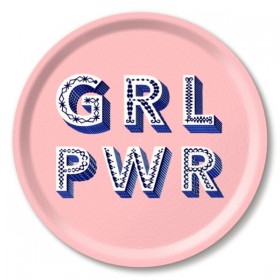 Jamida Word Collection GRL PWR Pink Tray 31cm
