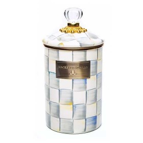 MacKenzie Childs Sterling Check Canister Large