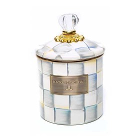MacKenzie Childs Sterling Check Canister Small 