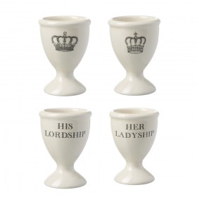 Majestic Egg Cup Set of 2 Her Ladyship & His Lordship