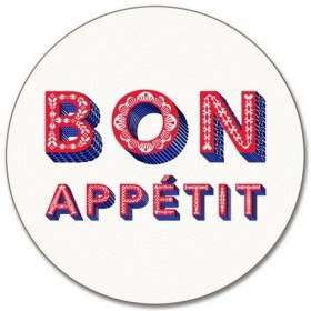 Jamida Word Collection Bon Appétit White Placemat 28cm