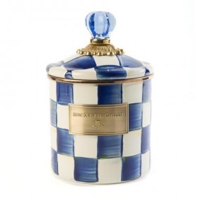 MacKenzie Childs Royal Check Canister Small