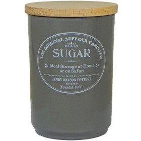 Henry Watson Original Suffolk Slate Grey Sugar Canister With Beech Lid