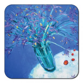Customworks Blue Flowers Drinks Coaster