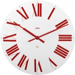 Alessi Firenze Clock White Red 36cm