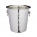 BarCraft Hammered Steel Sparkling Wine and Champagne Bucket