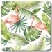 Buy the Customworks Flamingo with Leaf Background Drinks Coaster online at smithsofloughton.com