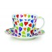 Dunoon Breakfast Cup and Saucer Warm Hearts 