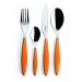 Buy the Guzzini Feel 24-Piece Cutlery Set Orange online at smithsofloughton.com