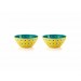 Buy the Guzzini Le Murrine Bowl Yellow Marine Blue 12cm Pair online at smithsofloughton.com 