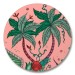 Jamida Emma J Shipley Lynx Pink Coaster 
