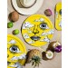Buy the Jamida Michael Angove Enigmatic Sun Round Yellow Tray 31cm online at smithsofloughton.com
