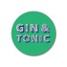 Jamida Word Collection Gin & Tonic Green Drinks Coaster 
