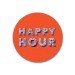 Jamida Word Collection Happy Hour Drinks Coaster 