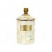 Buy the MacKenzie Childs Parchment Check Canister Medium online at smithsofloughton.com