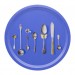 Jamida Michael Angove Cutlery Cobalt Round Tray 39cm