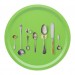 Jamida Michael Angove Cutlery Green Round Tray 39cm